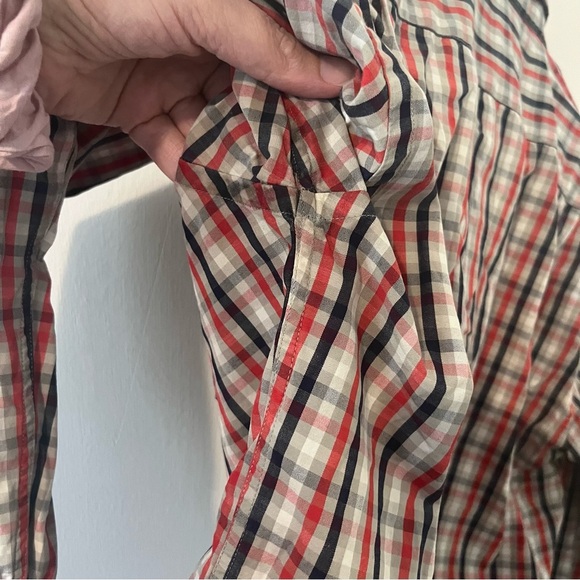 UNTUCKit Men’s Plaid Button Down Slim Fit Medium Red - Picture 7 of 9
